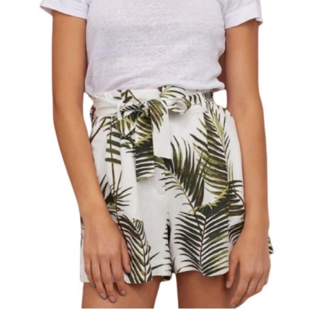 H&M Palm Frond Paperbag Shorts
